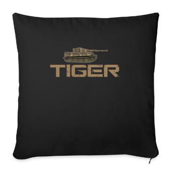 Armée de combat blindée blindée - Housse de coussin décorative 45 x 45 cm - noir - Devant
