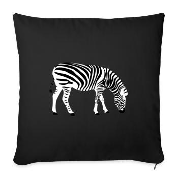 Zebra - Sofakissenbezug 45 x 45 cm - Schwarz - Vorne