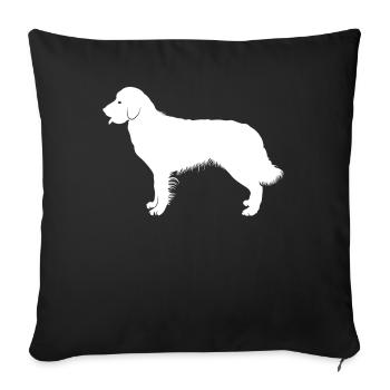 Golden retriever - Sofa pillowcase 17,3'' x 17,3'' (45 x 45 cm) - black - Front