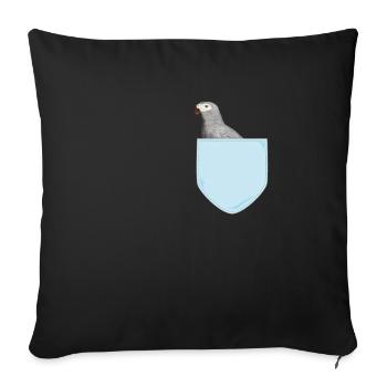 Vogelbeobachter Vogelhalter Taube in einem Taschenvogel - Sofakissenbezug 45 x 45 cm - Schwarz - Vorne