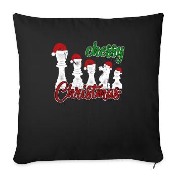Christmas Gift Chess Gift Idea - Sofa pillowcase 17,3'' x 17,3'' (45 x 45 cm) - black - Front