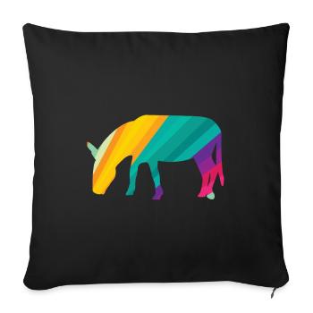 Esel - Sofakissenbezug 45 x 45 cm - Schwarz - Vorne