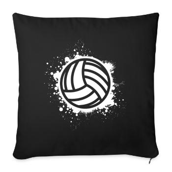 Ballon de plage de volleyball - Housse de coussin décorative 45 x 45 cm - noir - Devant