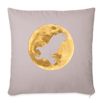 L’aigle dans la lune pleine lune - Housse de coussin décorative 45 x 45 cm - taupe clair - Devant