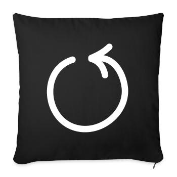 Flèche de cercle - Housse de coussin décorative 45 x 45 cm - noir - Devant