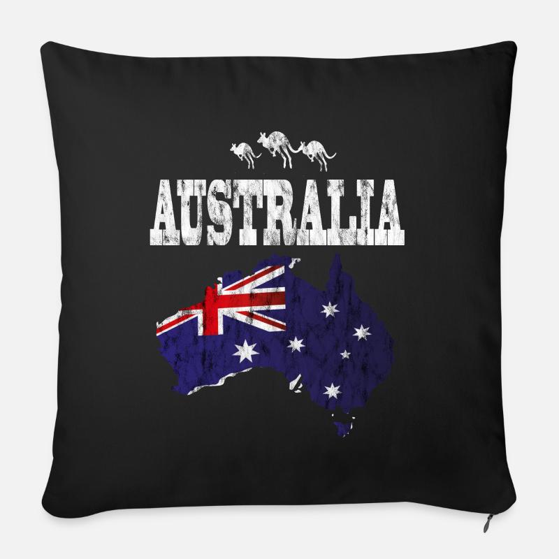 Australia - Sofakissenbezug 45 x 45 cm - Schwarz
