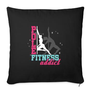 Pole Dancers Classes Pôle Cadeau Exercice Danse - Housse de coussin décorative 45 x 45 cm - noir - Devant