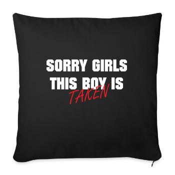 Relation d'ami offre un cadeau pour la Saint-Valentin - Housse de coussin décorative 45 x 45 cm - noir - Devant