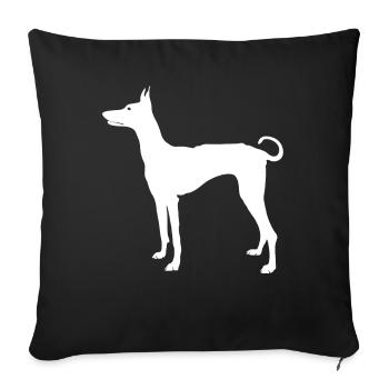 Podenco Ibicenco - Sofa pillowcase 17,3'' x 17,3'' (45 x 45 cm) - black - Front
