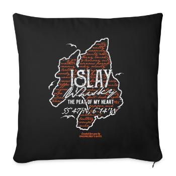 Whisky Islay Peat Of My Heart rot - Sofakissenbezug 45 x 45 cm - Schwarz - Vorne
