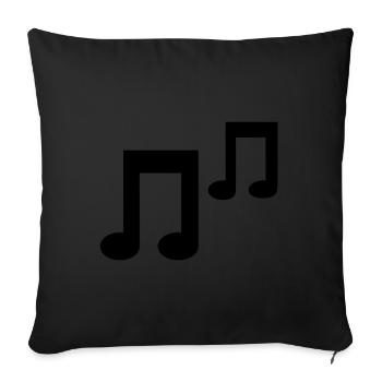 Music Sheet Music - Sofa pillowcase 17,3'' x 17,3'' (45 x 45 cm) - black - Front