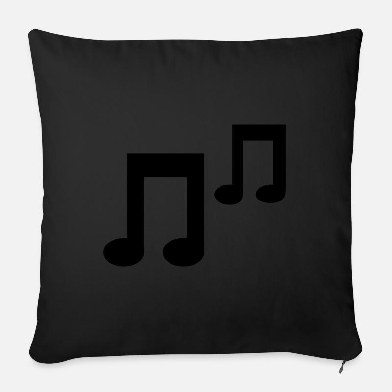 Musik Noten - Sofakissenbezug 45 x 45 cm - Schwarz