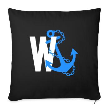 Wanker - Housse de coussin décorative 45 x 45 cm - noir - Devant