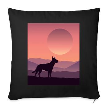 Australian Kelpie - Housse de coussin décorative 45 x 45 cm - noir - Devant