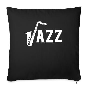 Classic Saxophone Music Jazz Band Lovers Gifts - Sofa pillowcase 17,3'' x 17,3'' (45 x 45 cm) - black - Front