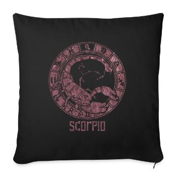 Scorpio Zodiac Star Octobre Octobre - Housse de coussin décorative 45 x 45 cm - noir - Devant