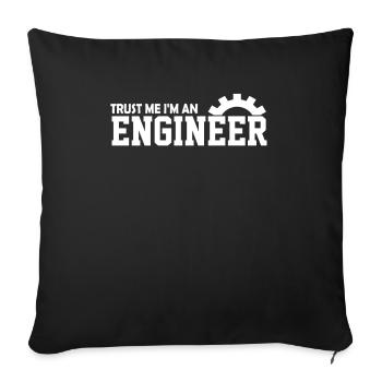 Trust Me I’m An Engineer - Housse de coussin décorative 45 x 45 cm - noir - Devant