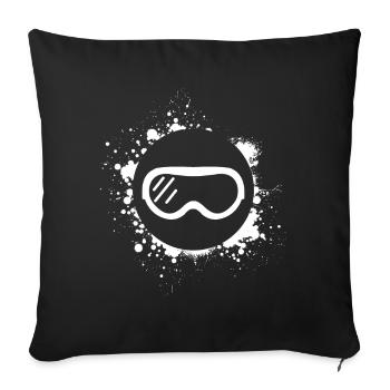 Ski goggles - Sofa pillowcase 17,3'' x 17,3'' (45 x 45 cm) - black - Front