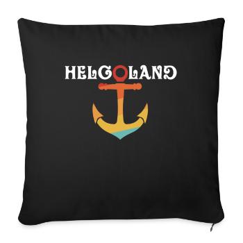 Helgoland mit Anker - Sofakissenbezug 45 x 45 cm - Schwarz - Vorne