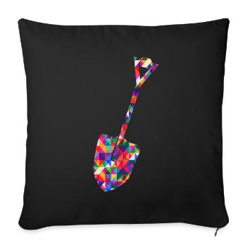 Shovel Mosaic Colorful - Sofa pillowcase 17,3'' x 17,3'' (45 x 45 cm) - black - Front