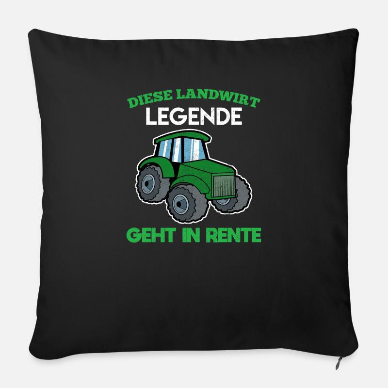 Rentner Ruhestand Landwirt Rente - Sofakissenbezug 45 x 45 cm - Schwarz