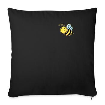 Apiculteur apiculteur abeille - Housse de coussin décorative 45 x 45 cm - noir - Devant