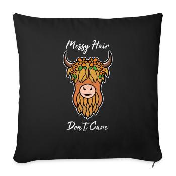 Highland Cattle Highlander Cattle - Sofa pillowcase 17,3'' x 17,3'' (45 x 45 cm) - black - Front