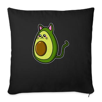 Avocat Chat Avocat - Housse de coussin décorative 45 x 45 cm - noir - Devant