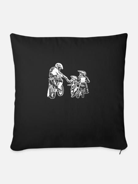 Vati-Vati-Motorrad-Vatertags-Motocross-Geschenk - Sofakissenbezug 45 x 45 cm - Schwarz