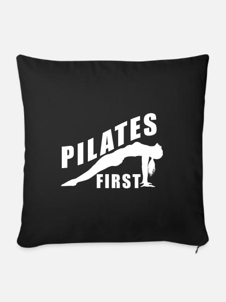 Pilates First - Sofakissenbezug 45 x 45 cm - Schwarz