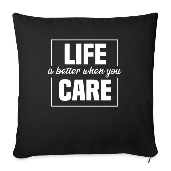 Soins infirmiers - Housse de coussin décorative 45 x 45 cm - noir - Devant