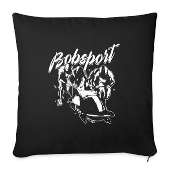 Bobsport Cool Winter Sports Bobsleigh Gift - Sofa pillowcase 17,3'' x 17,3'' (45 x 45 cm) - black - Front