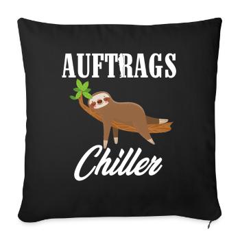 Funny sloth, job shiller, hang out - Sofa pillowcase 17,3'' x 17,3'' (45 x 45 cm) - black - Front