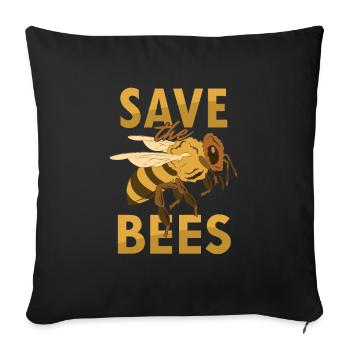 Apiculteur Honey Bee Flower Ruche Save The Bees - Housse de coussin décorative 45 x 45 cm - noir - Devant