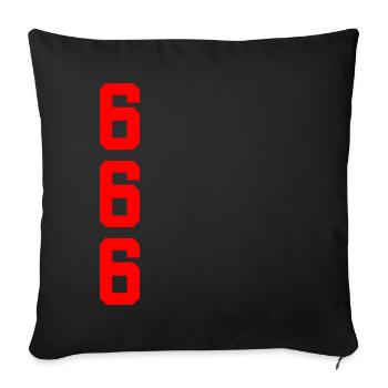 666 Satanic - Sofa pillowcase 17,3'' x 17,3'' (45 x 45 cm) - black - Front