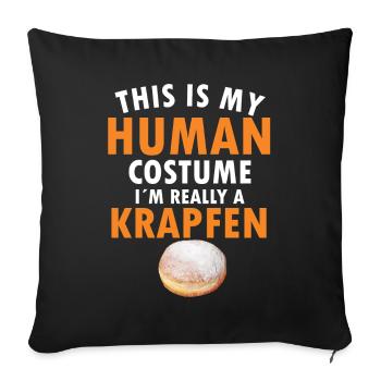 Donut Costume - Carnaval Donut Costume Humain - Housse de coussin décorative 45 x 45 cm - noir - Devant