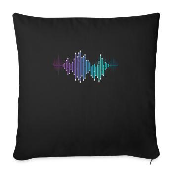 Sound Wave Technician Technische Aufnahme Musik - Sofakissenbezug 45 x 45 cm - Schwarz - Vorne