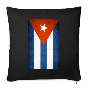 Drapeau de Cuba - Housse de coussin décorative 45 x 45 cm - noir - Devant