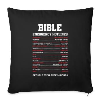 Christian Religion Dieu Christianisme Jésus cadeau - Housse de coussin décorative 45 x 45 cm - noir - Devant
