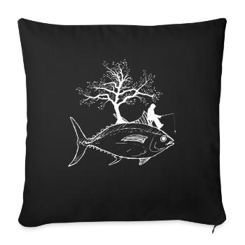 Fishing Leisure Fishing Fish Cool Fishing Gift - Sofa pillowcase 17,3'' x 17,3'' (45 x 45 cm) - black - Front