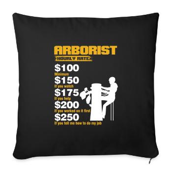 Arbre arboricole arboricole cadeau amoureux de la nature - Housse de coussin décorative 45 x 45 cm - noir - Devant