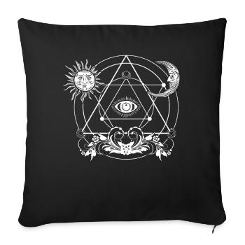 Black Magic 3rd Eye Occult Blackcraft Magic - Sofa pillowcase 17,3'' x 17,3'' (45 x 45 cm) - black - Front