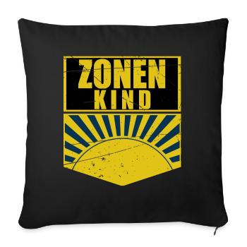 Zonenkind Pionier Jungpionier, DDR , Osten Zone - Sofakissenbezug 45 x 45 cm - Schwarz - Vorne
