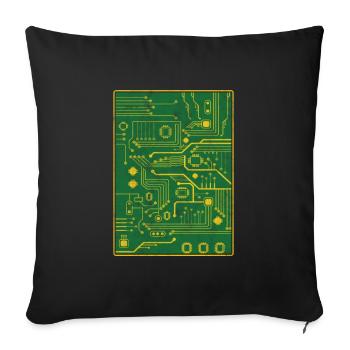 Circuit électrique électricien génial cadeau électrique - Housse de coussin décorative 45 x 45 cm - noir - Devant