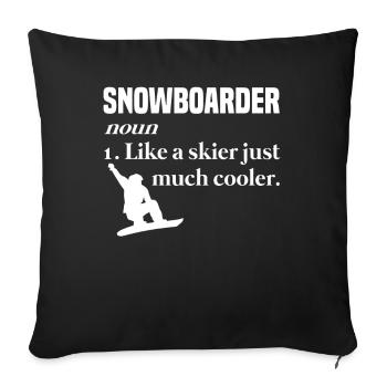 Snowboarders Snowboarders - Sofa pillowcase 17,3'' x 17,3'' (45 x 45 cm) - black - Front