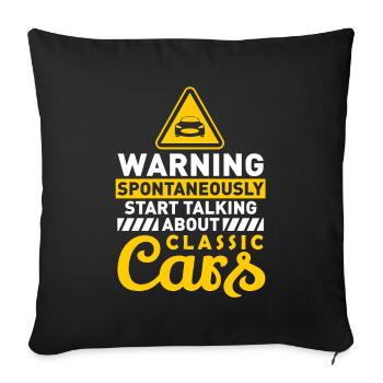 Classic Cars Funny saying Classic Cars - Sofa pillowcase 17,3'' x 17,3'' (45 x 45 cm) - black - Front