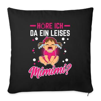 Mimimi - Sofakissenbezug 45 x 45 cm - Schwarz - Vorne