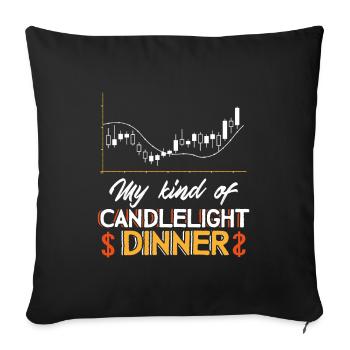 My Kind Of Candlelight Dinner Trader - Sofa pillowcase 17,3'' x 17,3'' (45 x 45 cm) - black - Front