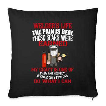 I'm A Welder I Can Weld Anything - Sofakissenbezug 45 x 45 cm - Schwarz - Vorne