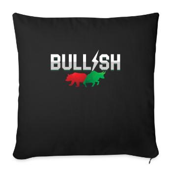 Bullish Bear Bull Investor Stock Market Exchange - Sofa pillowcase 17,3'' x 17,3'' (45 x 45 cm) - black - Front